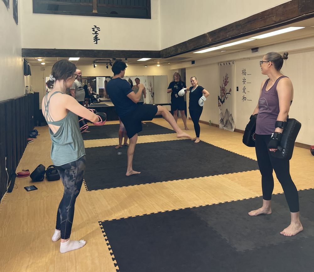 Morning session: pad work